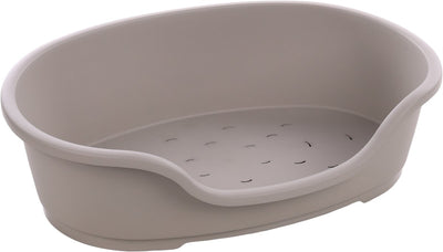 Cesta Flamingo Tuck ovalada gris – tamaño l – 81×51×24 cm – Cesta de plástico resistente y cómoda para perros de tamaño mediano