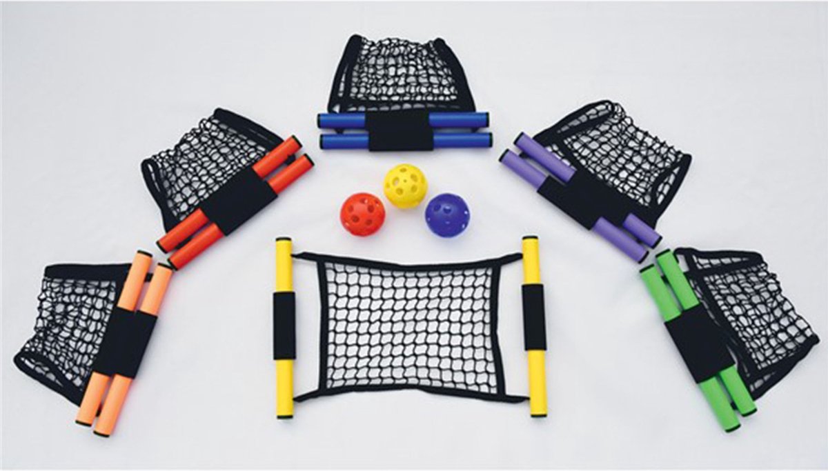 Precision ballenvangnet - 6 stuks - inclusief ballen - vang en werpspel