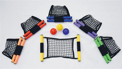 Precision ball catch net - 6 pieces - including balls - catch and throw game