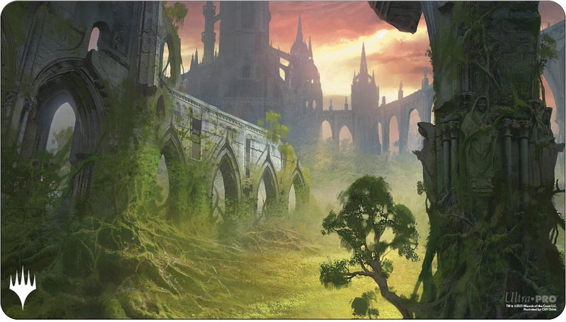 Ultrapro ultra pro - magia - la reunión - ravnica remasterizada - alfombra de juego clanes gruul pisando terreno (60 x 34 cm)
