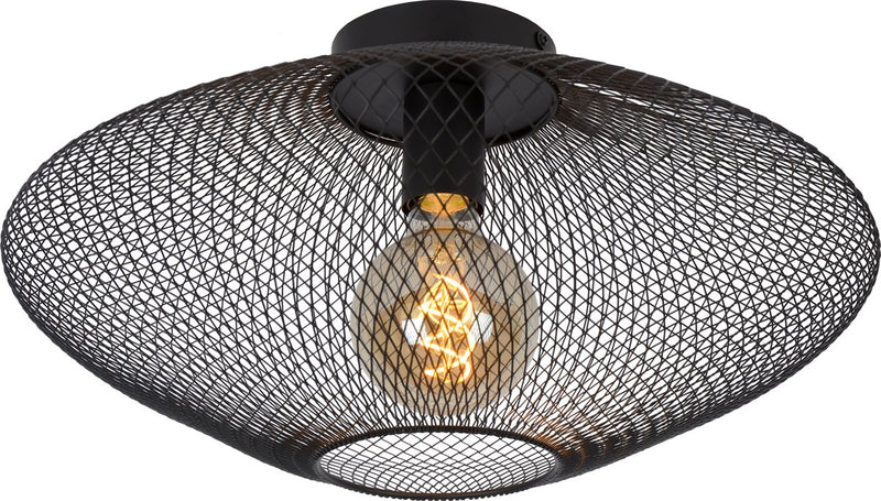 Lucide mesh - lampada da soffitto (lampada da soffitto) - ø 45 cm - 1xe27 - nero