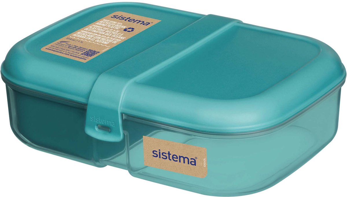 Sistema ribbon lunch to go 1.1l met mini bite minty teal 130ml