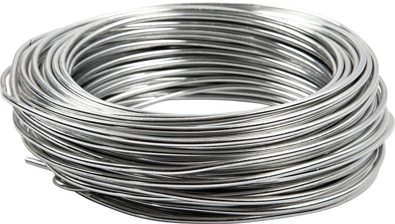 Creativ Company Alu Wire, redondo, espesor de 3 mm, plata, 29 m 1 rollo