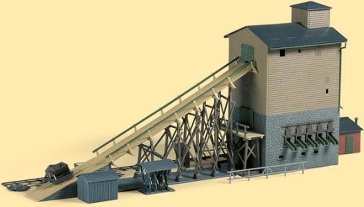 Auhagen oude split- en ballastfabriek h0 - voor realistische bedrijvigheid - 12266