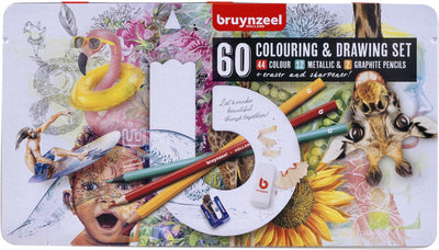 Disegno Bruynzeel e set di colori artisti creativi Blik 60st