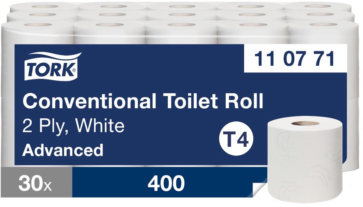 Papel higiénico tork t4 advanced blanco