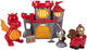 Set da gioco castello Eddy Toys 8 pezzi – castello giocattolo con drago e cavaliere – giocattoli medievali con cavallo e accessori – castello rosso grigio per bambini