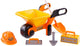 Cavallino Toys Cavallino Willebarrow amarillo con herramientas y casco, 6dlg.