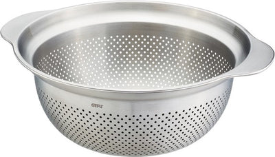 Colador Gefu premio 27 cm – acero inoxidable – 3 en 1 – para escurrir, lavar y cocer al vapor