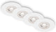 Briloner kulana - set van 4 led inbouwspots - badkamerverlichting - dimbaar - ø9 cm - ip44 - 4.9 w - 480 lm - 3.000 k - wit