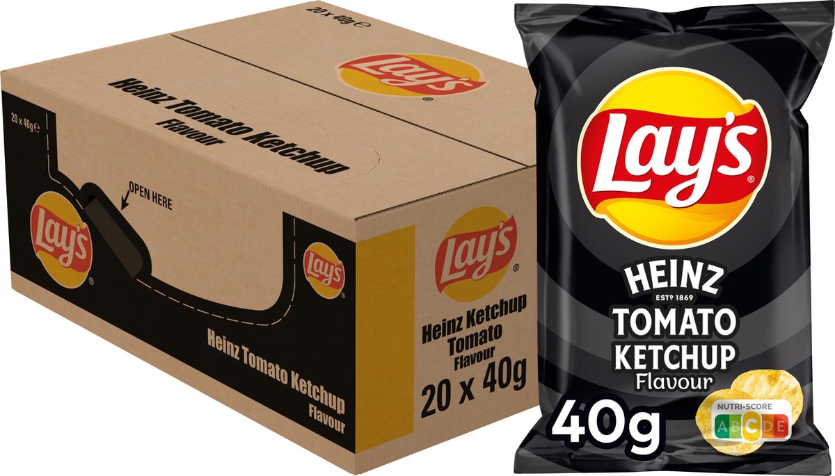 Lay's Heinz tomato ketchup - patatine - 20 x 40 grammi