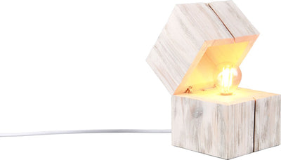 Trio Treasure - lámpara de mesa - blanca - incl. 1x e14 10w - interruptor de cable