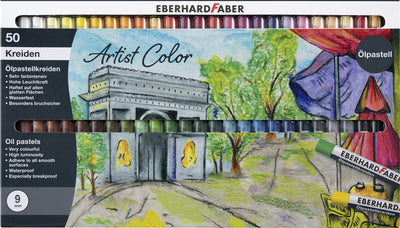 Tiza pastel al óleo Eberhard Faber - color artista - 9 mm - 50 piezas - surtido - ef-522050