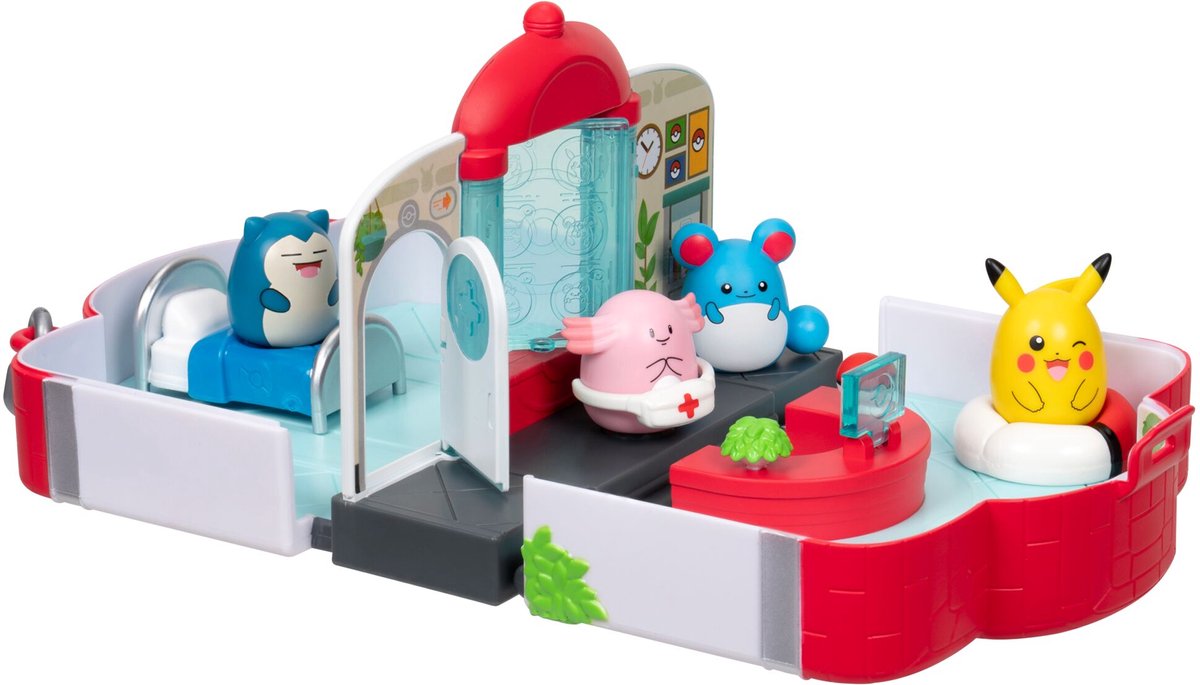 Squish-a-long Jazwares - set da gioco medio (centro Pokemon)