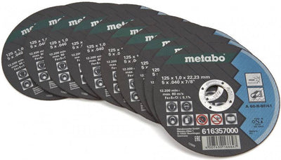 Accesorios Metabo discos de corte en hojalata (10 uds.) | ø125x1,0x22,23 - 616359000