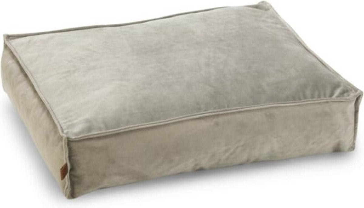 Diseñado por lotte nalino - cojín para perros - terciopelo - terciopelo - gris - 70x55x15 c cm
