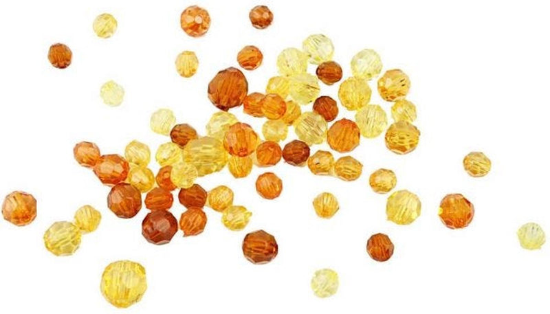 Creativ company facetkralen mix geel, 45 gram