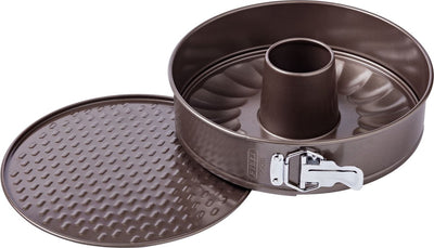 Pyrex - asimetria 2 in 1 spring- en tulbandvorm ø 26 cm - bruin - carbonstaal