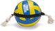 Beeztees Action Pallavolo con Corda - Giocattolo per Cani - Gomma - Blu Giallo - 48x20.4x20.4cm