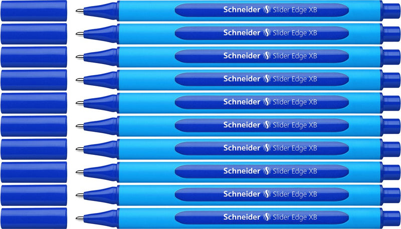 Schneider schrijfwaren schneider balpen - slider edge - penpunt xb - blauw - 10 stuks - s-152203-10
