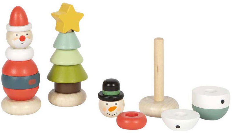 Piccole piede - Torre stack di Natale e inverno, 9 pezzi