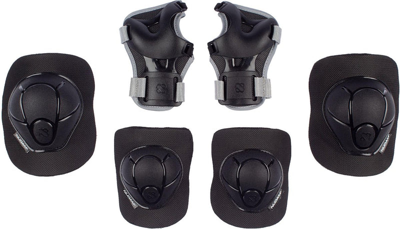 Set protezione skate Nijdam per bambini - neo nero - nero grigio - m