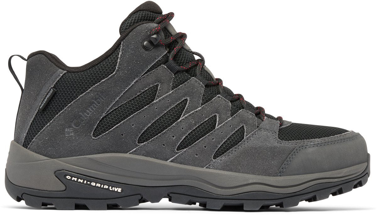 Columbia redmond™ iv mid waterproof heren wandelschoenen - black, mountain red