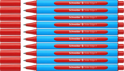 Schneider Writing Instruments Bolígrafo Schneider - Borde deslizante - F - Rojo - 10 piezas - s-152002-10