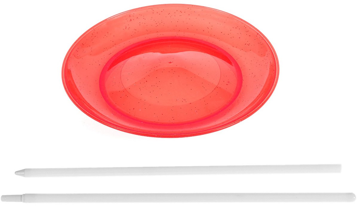 Piatto di giocoleria eureka con bastone rosso