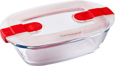 Cocinero Pyrex, recipiente para calentar alimentos rectangular con tapa 17 x 10cm