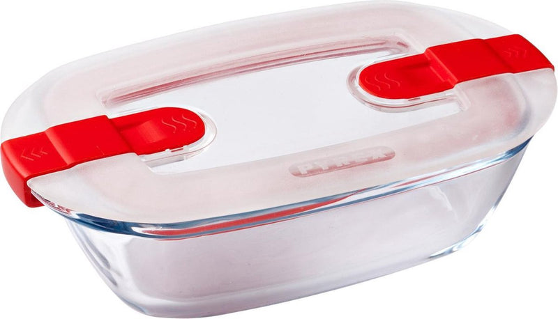 Cocinero Pyrex, recipiente para calentar alimentos rectangular con tapa 17 x 10cm