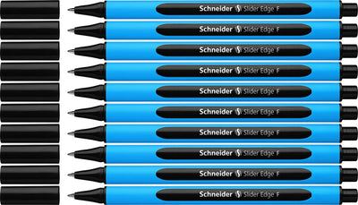 Strumenti di scrittura Schneider penna a sfera schneider - bordo slider - pennino f - colore scrittura nero - 10 pezzi - s-152001-10