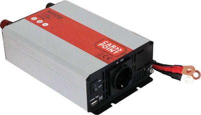 Inverter Carpoint da 12 V a 230 V – 1000 W 2000 W di picco – con USB – protetto – ventola – per auto, camper, roulotte