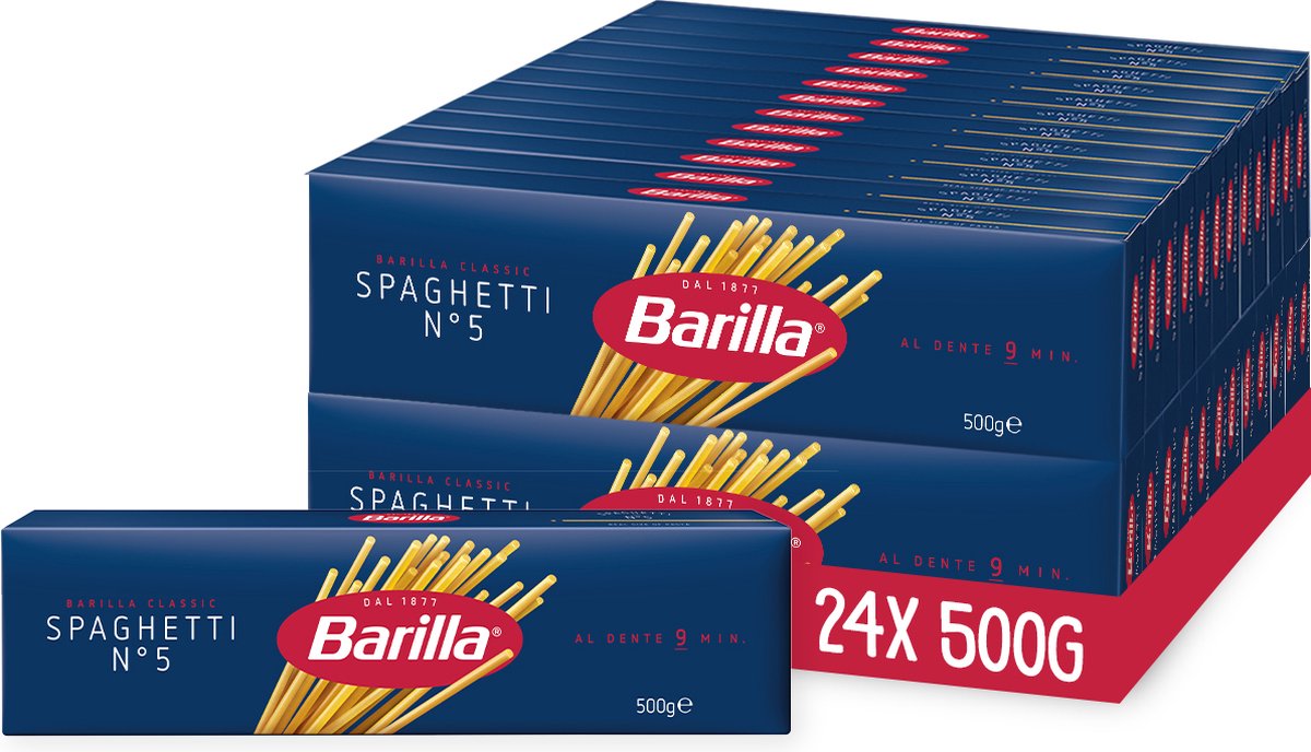 Barilla spaghetti - traditioneel italiaans - pasta - 24 x 500g