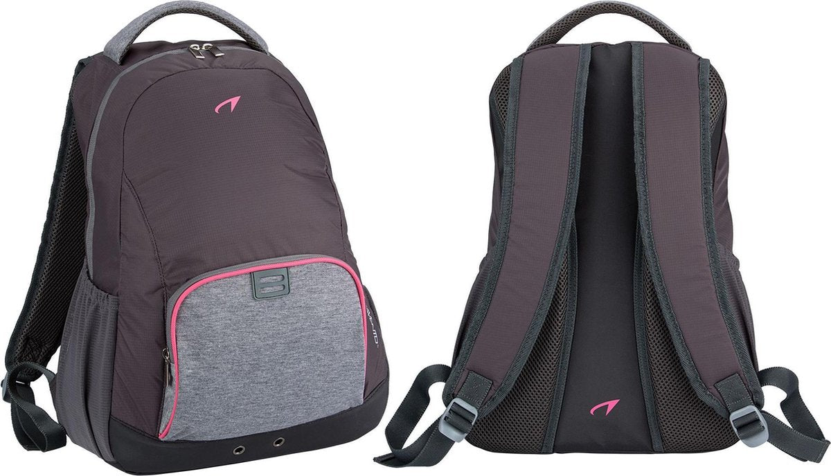 Avento sport rugzak - kay - antraciet grijs mêlee fluorroze