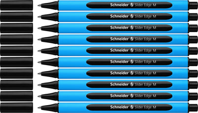 Schneider writing instruments schneider ballpoint pen - slider edge - m - black - 10 pieces s-152101-10