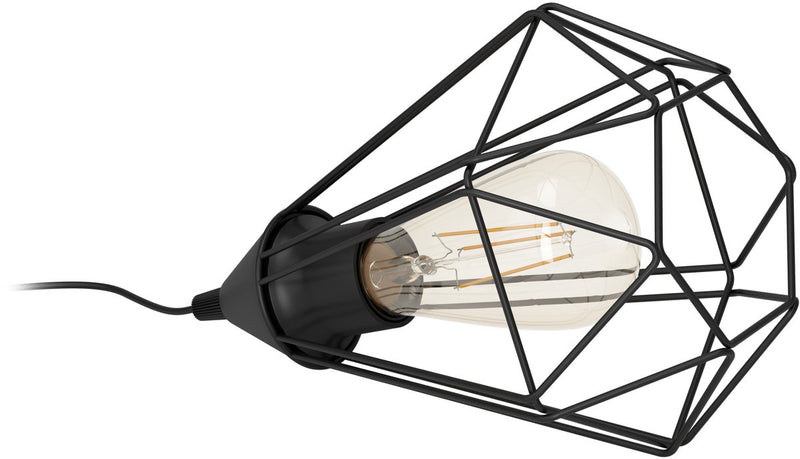 Lampada da tavolo Eglo tarbes - e27 - 26,5 cm - nera