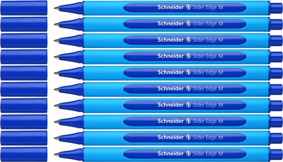 Schneider schrijfwaren schneider balpen - slider edge - penpunt m - schrijfkleur blauw - 10 stuks - s-152103-10