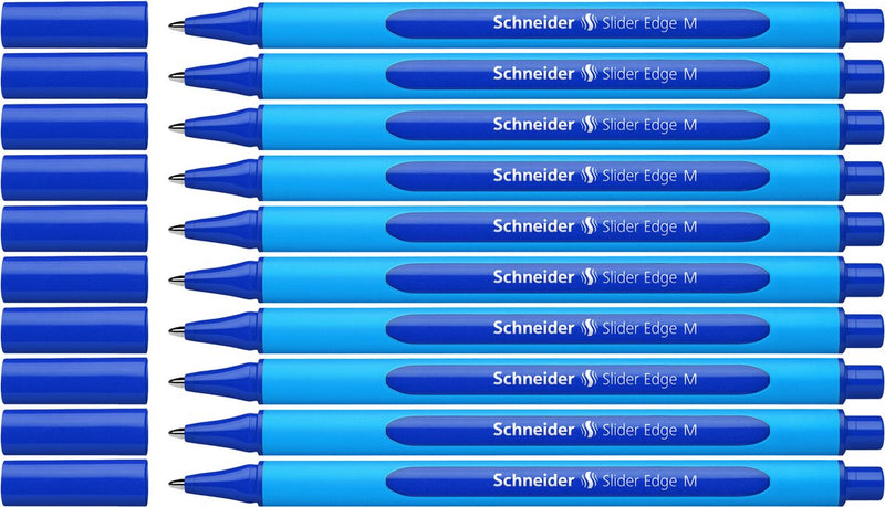 Schneider escribir instrumentos bolígrafo schneider - borde deslizante - punta m - color de escritura azul - 10 piezas - s-152103-10