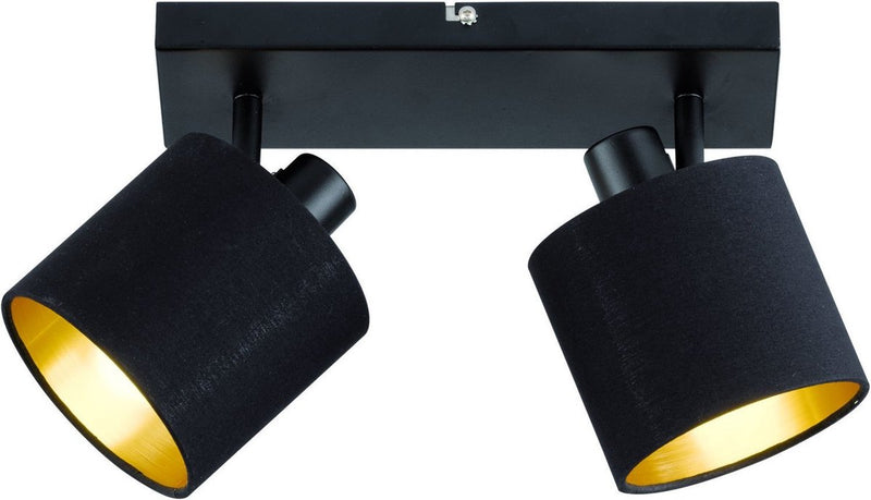 Rl live your light reality tommy foco de superficie - negro mate - excl. 2x e14-ip20