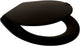 Sedile WC Plieger Kadett - sedile WC di forma universale - duroplast - nero - con coperchio - montaggio in plastica