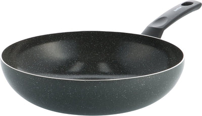 Padella wok in ceramica Kochstar Stein - senza coperchio - 28 cm - 3,57 l - senza pfas - padella wok a induzione - padella a induzione - rivestimento antiaderente in ceramica - maniglia di raffreddamento - adatta al forno fino a 130° C - granito