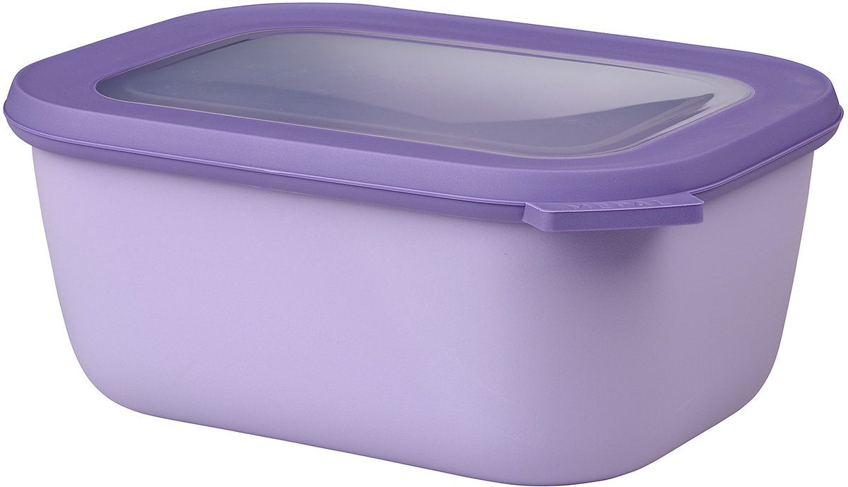 Mepal - recipiente para alimentos circular multitazón - 1500 ml - rectangular - lila intenso