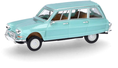 Herpa 027328-004 h0 coche Citroën Ami 6 break, turquesa pastel
