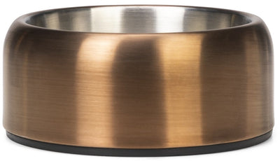 Designed by Lotte Noar dog food bowl - food bowl drinking bowl - dishwasher proof - anti-slip - stainless steel - bronze - 470ml