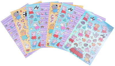 Libro di adesivi sotto copertura Peppa Pig con 8 fogli