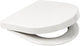 Plieger nola kansas toiletbril - d-vorm wc bril - duroplast - wit - met deksel - softclose - rvs bevestiging