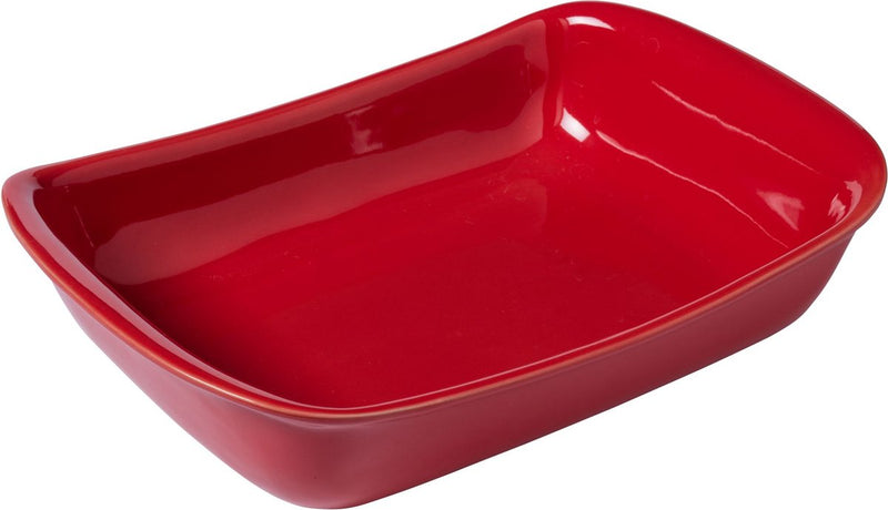 Pyrex Supreme - fuente para hornear - rectangular - rojo - cerámica - 33 x 7 x 23 cm