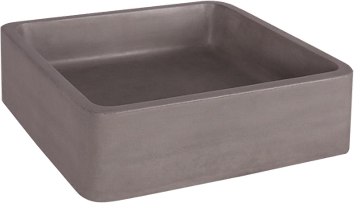 Differnz marba lavabo quadrato 40x40x12 cemento grigio chiaro