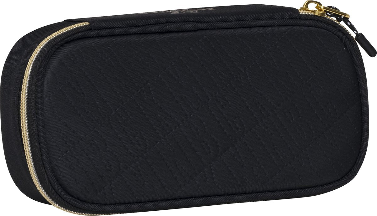 Estuche para lápices Beckmann - sport junior - ovalado - vacío - oro negro - be-231114a
